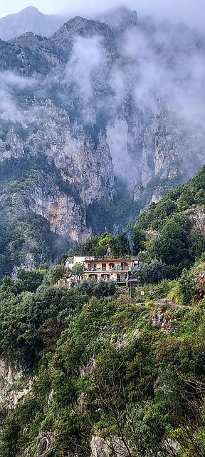 Nebel, Bergstadt, Positano, Nocell