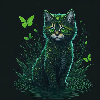 Free Ai Generated Cat illustration and picture