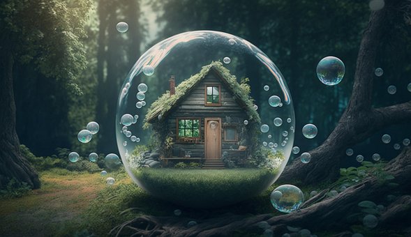 Free Ai Generated Forest House illustration and picture