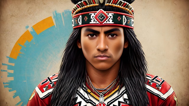 Free ai generated aztec american indian illustration