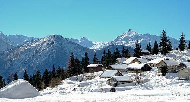Alpen, Berg, Schnee, Winter, Natur
