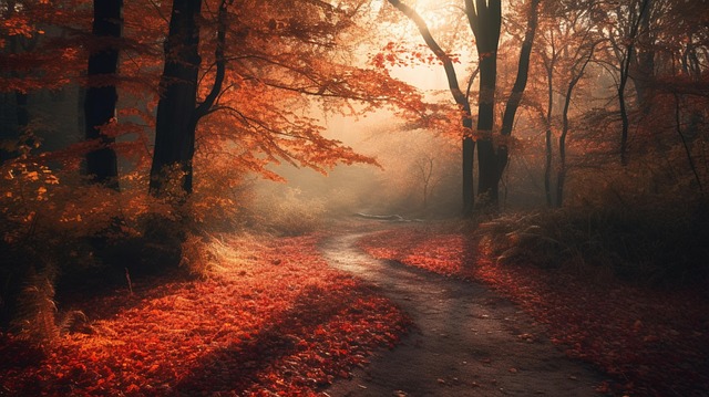 Free ai generated forest autumn illustration