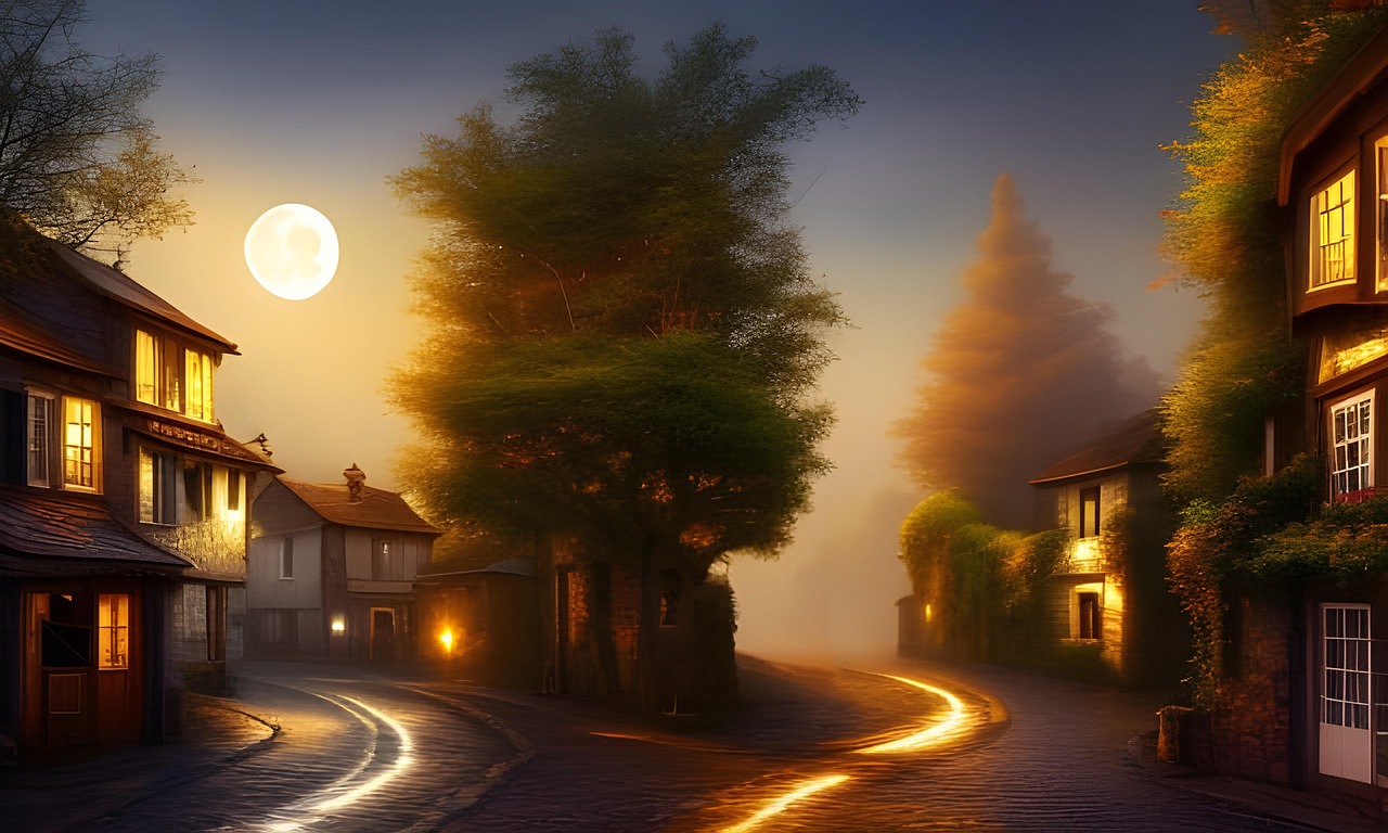 Download free HD stock image of Ai Generated Village Free ai generated village hamlet illustration