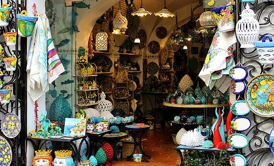 Souvenirgeschäft, Keramik, Positano