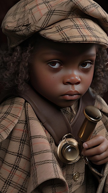 Free detective looking for man illustration