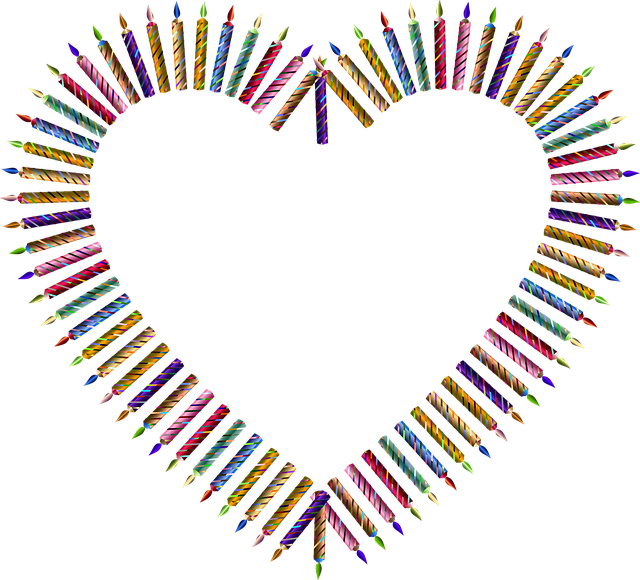 Download free HD stock image of Heart Candles Free heart candles birthday candles vector
