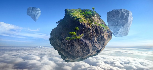 Free mountain rock flying illustration