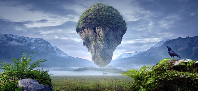 Free mountain hover landscape illustration