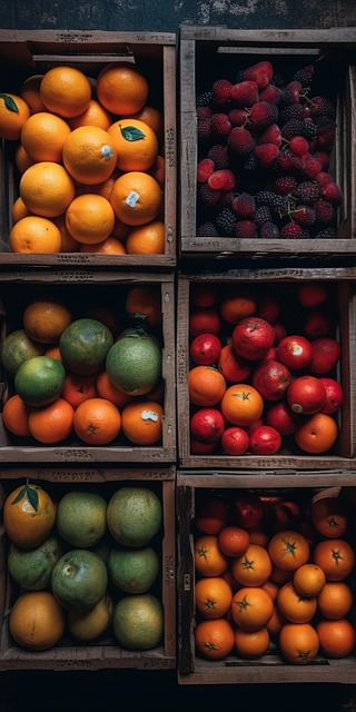 Free fruit fruit boxes warehouse illustration