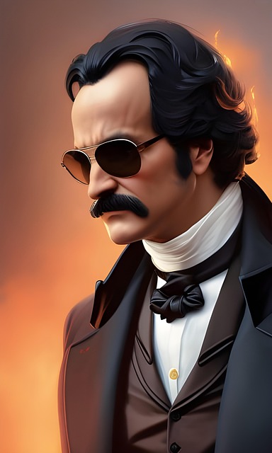 Free ai generated poet poe illustration