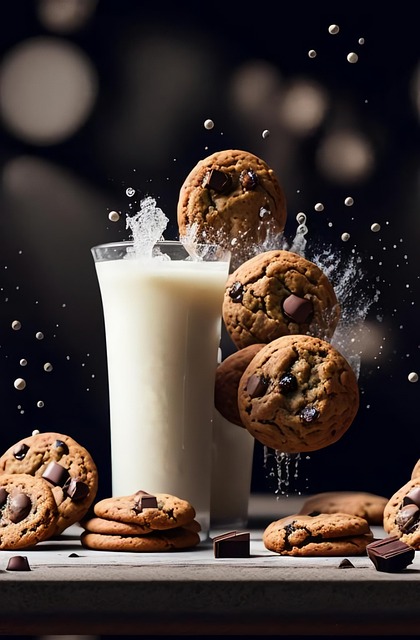 Download free HD stock image of Ai Generated Cookies Free ai generated cookies milk illustration