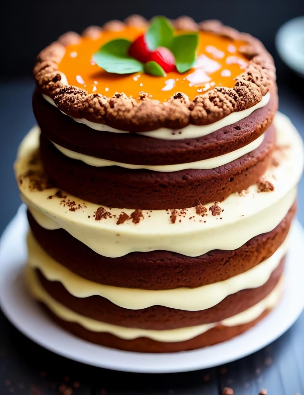 Download free HD stock image of Ai Generated Chocolate Cake Free ai generated chocolate cake cake illustration
