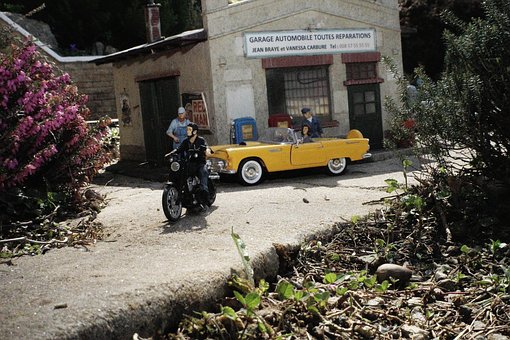 Diorama, Holiday, Modelo, Garaje, Moto
