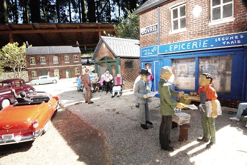 Diorama, Comerciante, Holiday, Modelo