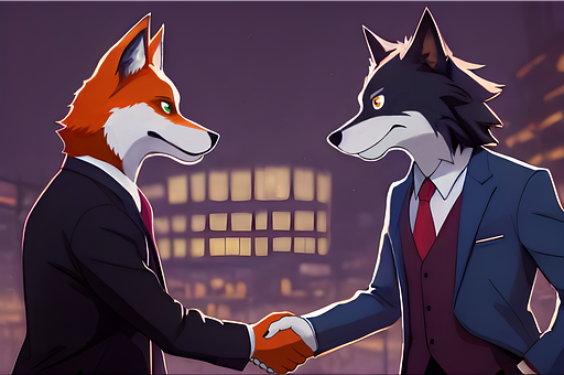 Free Handshake Furries illustration and picture