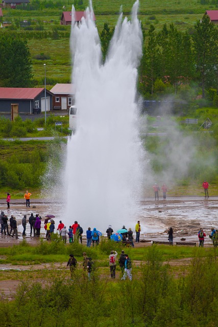 Geyser, strokkur, iceland and hot spring — photo by adege