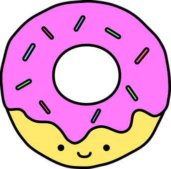 Free Donut Kawaii vector and picture
