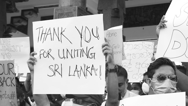 Sri Lanka, Protest, Menschen