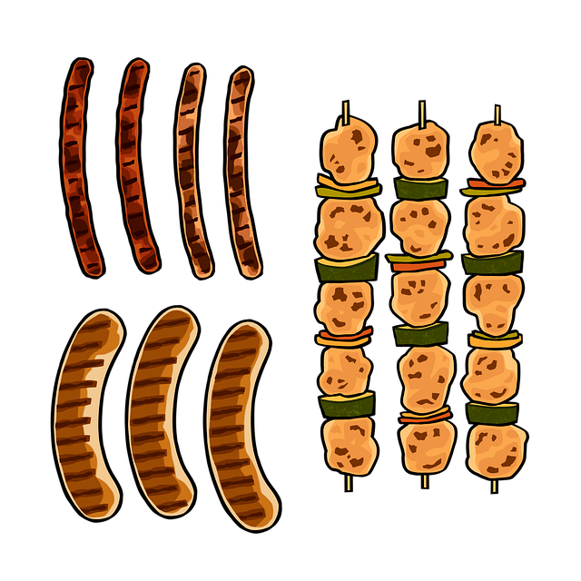 Free barbecue nature sausage illustration