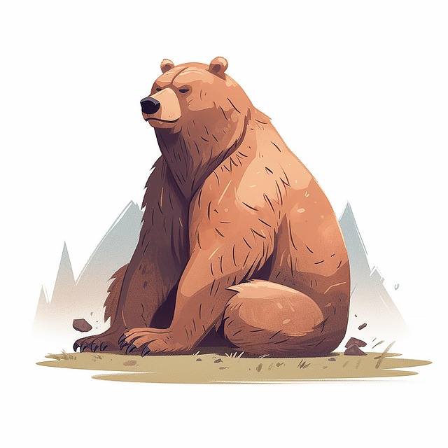 Free ai generated bear brown bear illustration