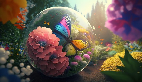 Free Ai Generated Flowers illustration and picture