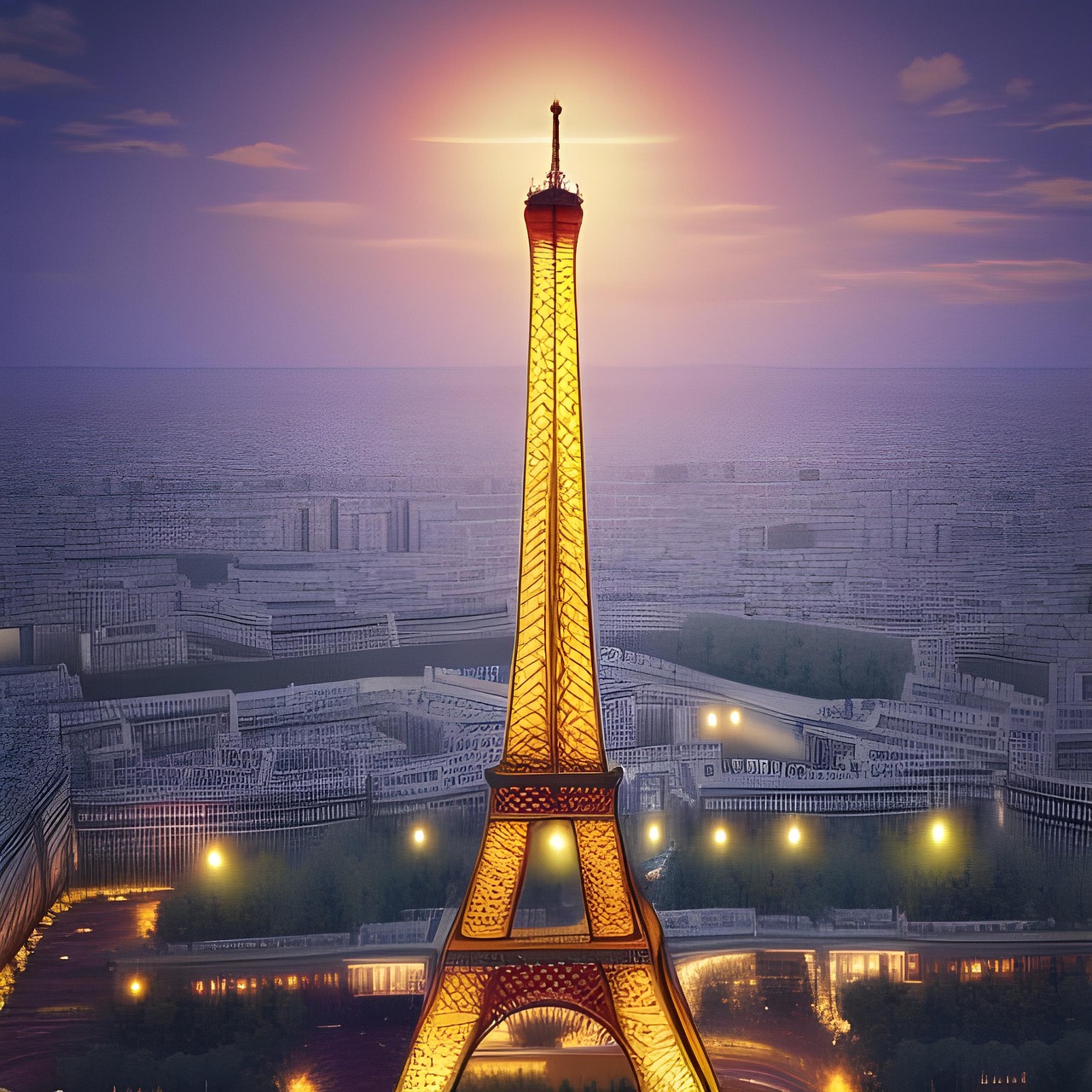 Download Paris, France, Aerial View. Royalty-Free Stock Illustration ...