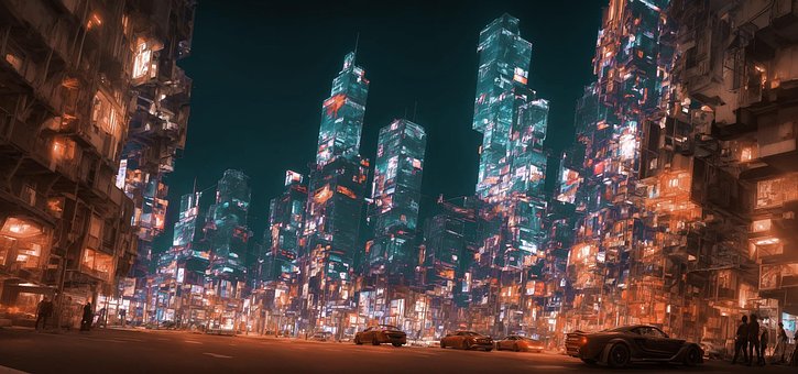 Ai Generiert, Cyberpunk, Nachtsicht