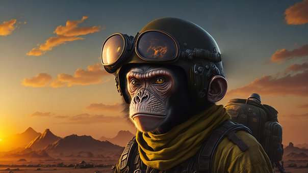Free Ai Generated Ape illustration and picture