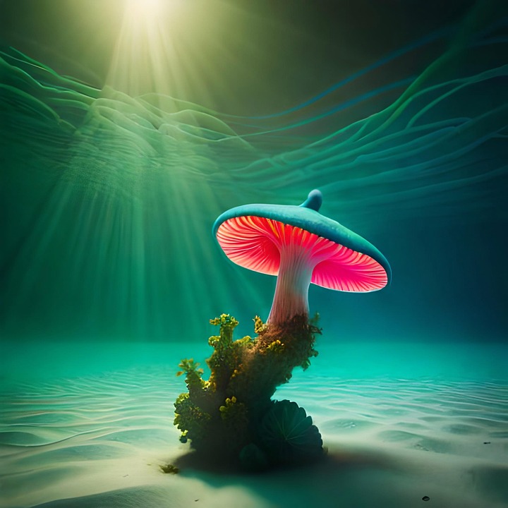 Download Mushroom Underwater Ocean RoyaltyFree Stock Illustration