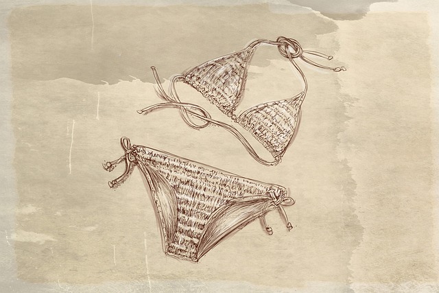 Free bikini swimsuit art illustration