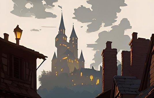 Free Castle Sky illustration and picture