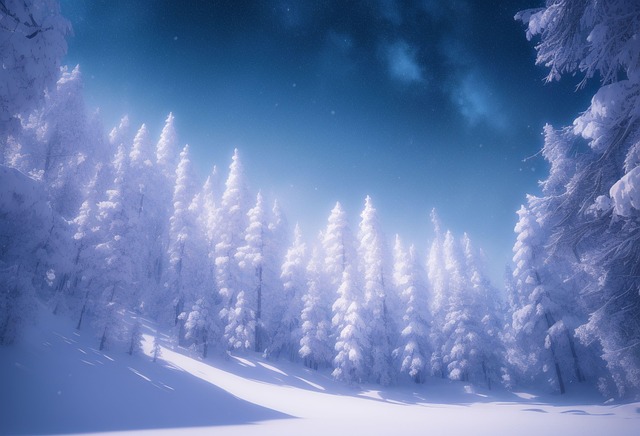 Free ai generated trees mountains illustration