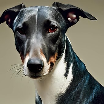 Preto, Branco, Galgo, Cachorro