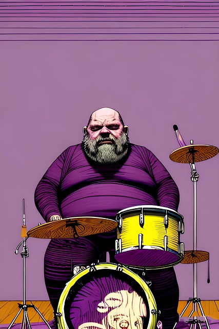 Free ai generated drums drummer illustration