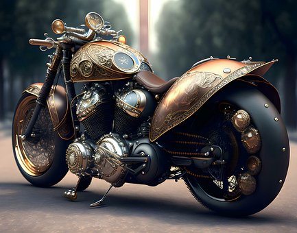 Free Motorcycle Steampunk photo and picture
