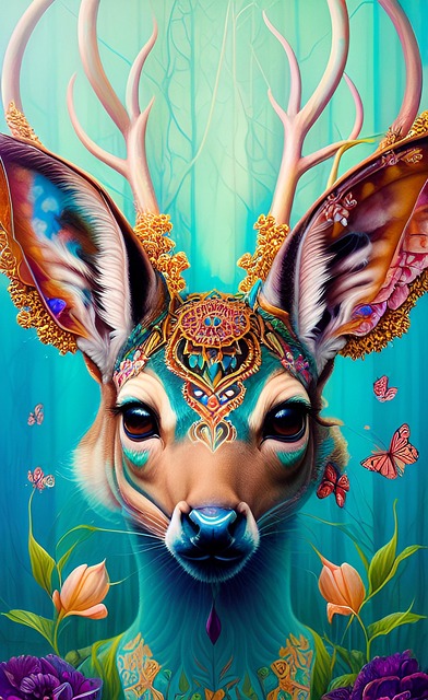 Free ai generated deer doe illustration