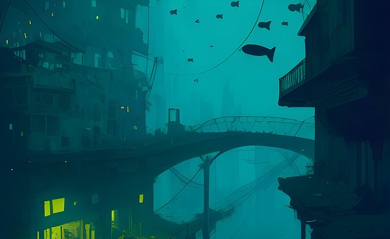 Free City Underwater illustration and picture