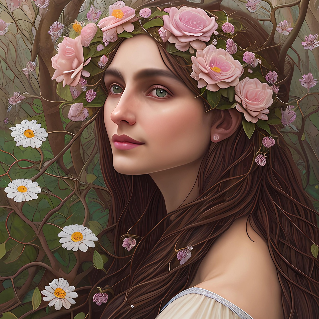 Download Vintage Woman Flowers Royalty Free Stock Illustration Image download-vintage-woman-flowers-royalty-free-stock-illustration-image