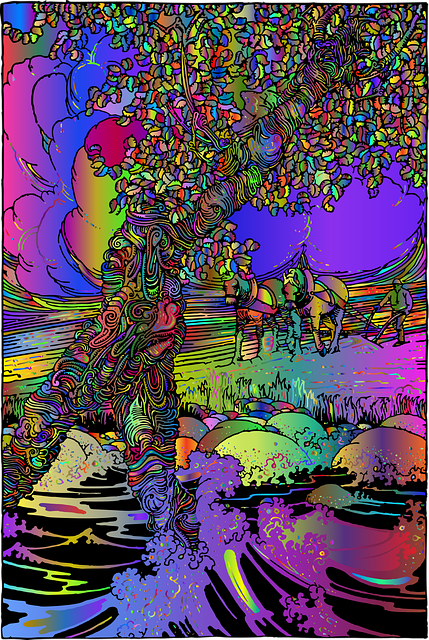 Free farmer plowing agriculture illustration