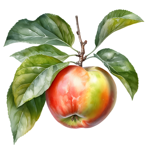 Free apple leaves harvest illustration