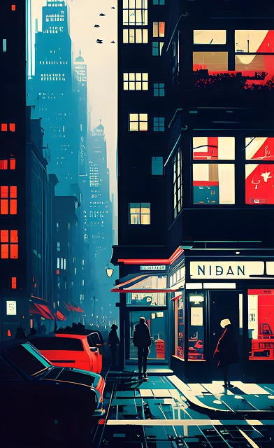 Free City Night illustration and picture
