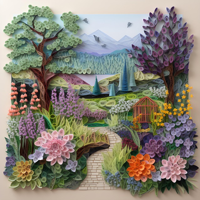 Free ai generated garden botany illustration