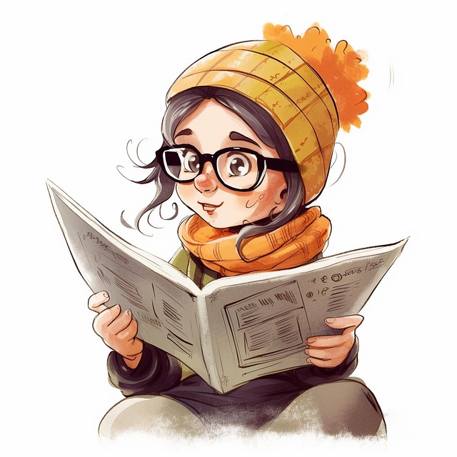 Free ai generated girl magazine illustration