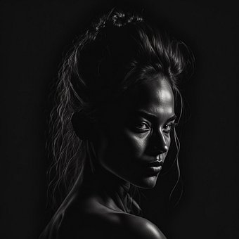 Ai Gegenereerd, Meisje, Model, Donker