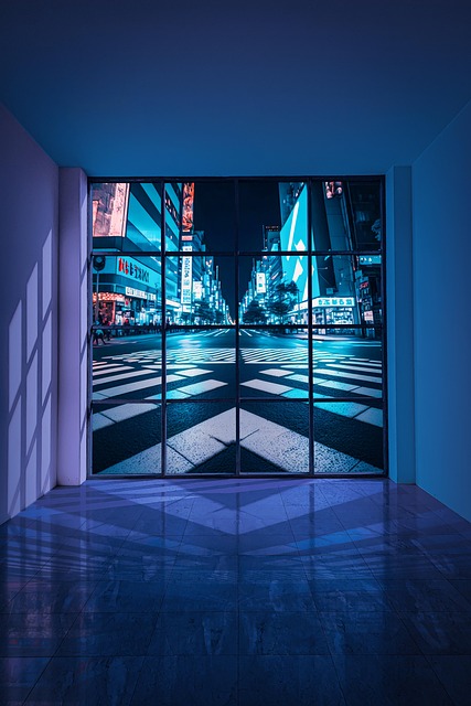 Free room with a view window street illustration