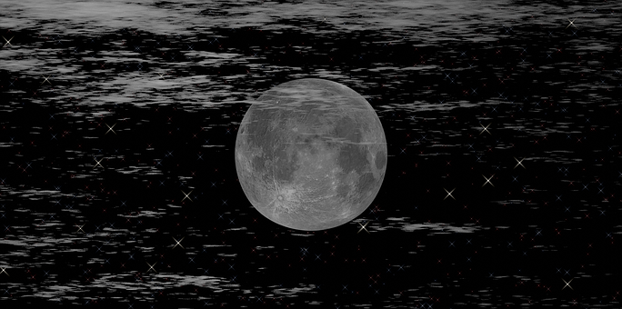 Mond, Sterne, Himmel, Nacht