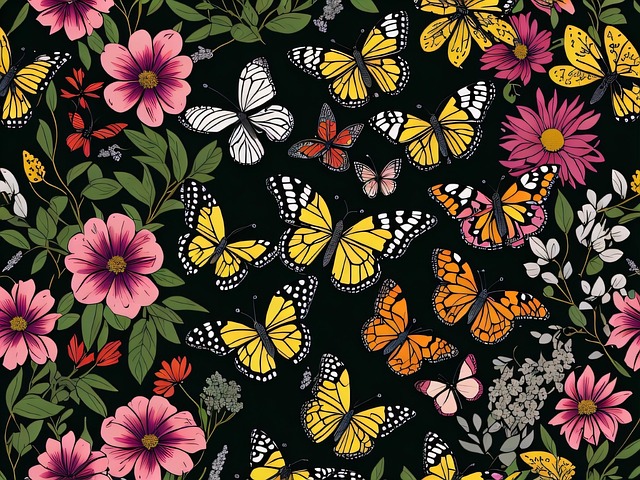 Blomster, Sommerfugl, Blomstrer