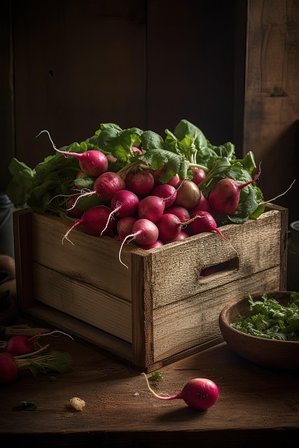 Free vegetables radish vitamins illustration