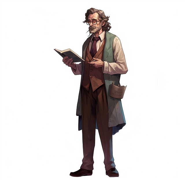 Free ai generated man professor illustration