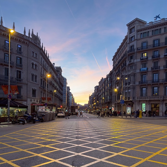 Platz, Stadt, Barcelona, Spanien
